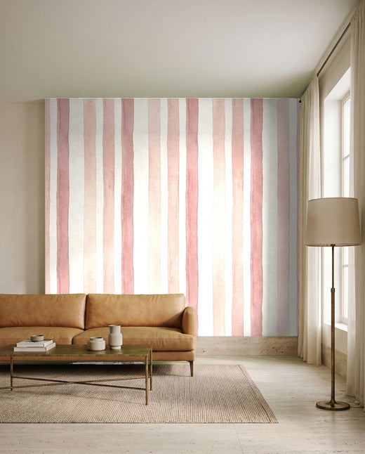 Pink Stripe Mural