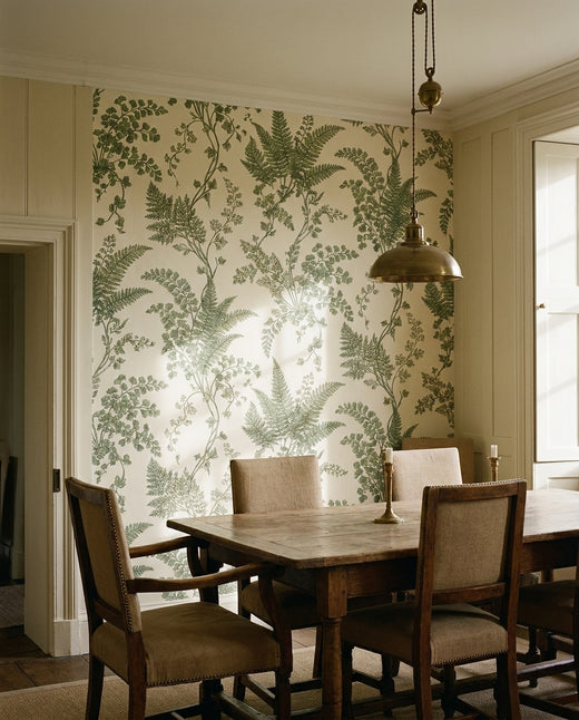 Green Fern Botanical Mural