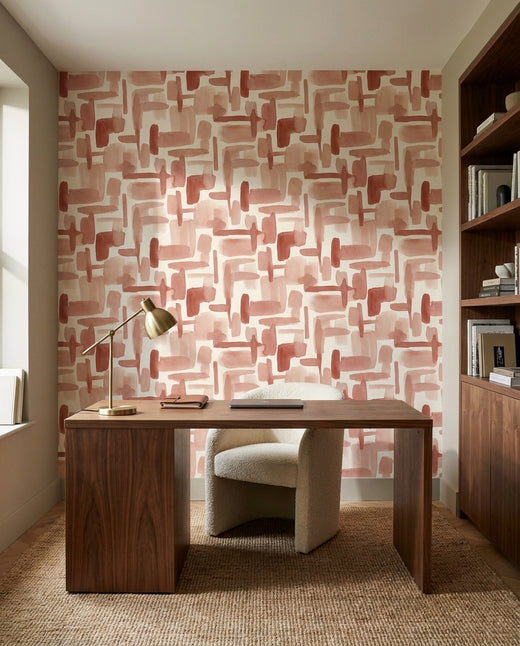 Red Plaster Texture Mural