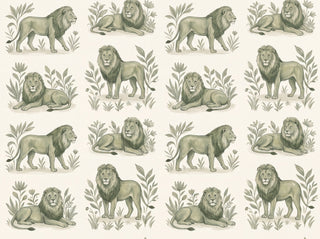 Green Lion Animal Mural sample
