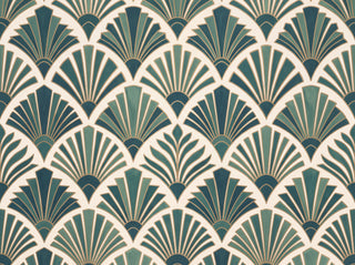 Teal Art Deco Mural sample