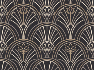 Black Art Deco Mural sample