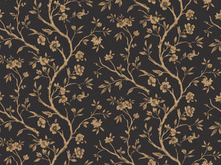 Black And Gold Birch Botanical Mural sample