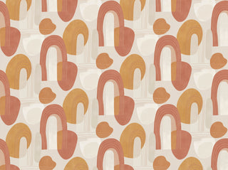 Terracotta Arch Abstract Mural sample