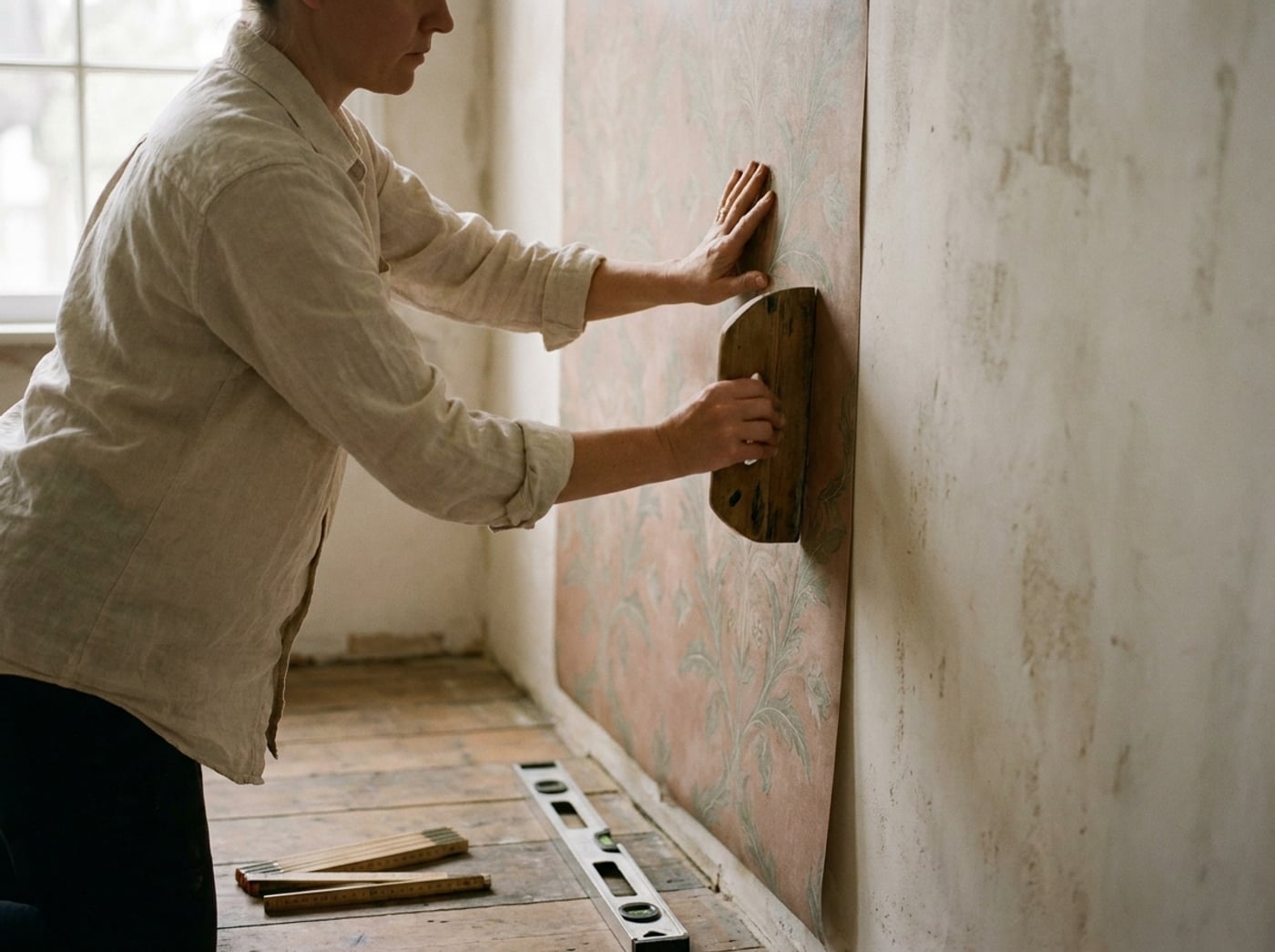 Hanging a made-to-measure mural panel