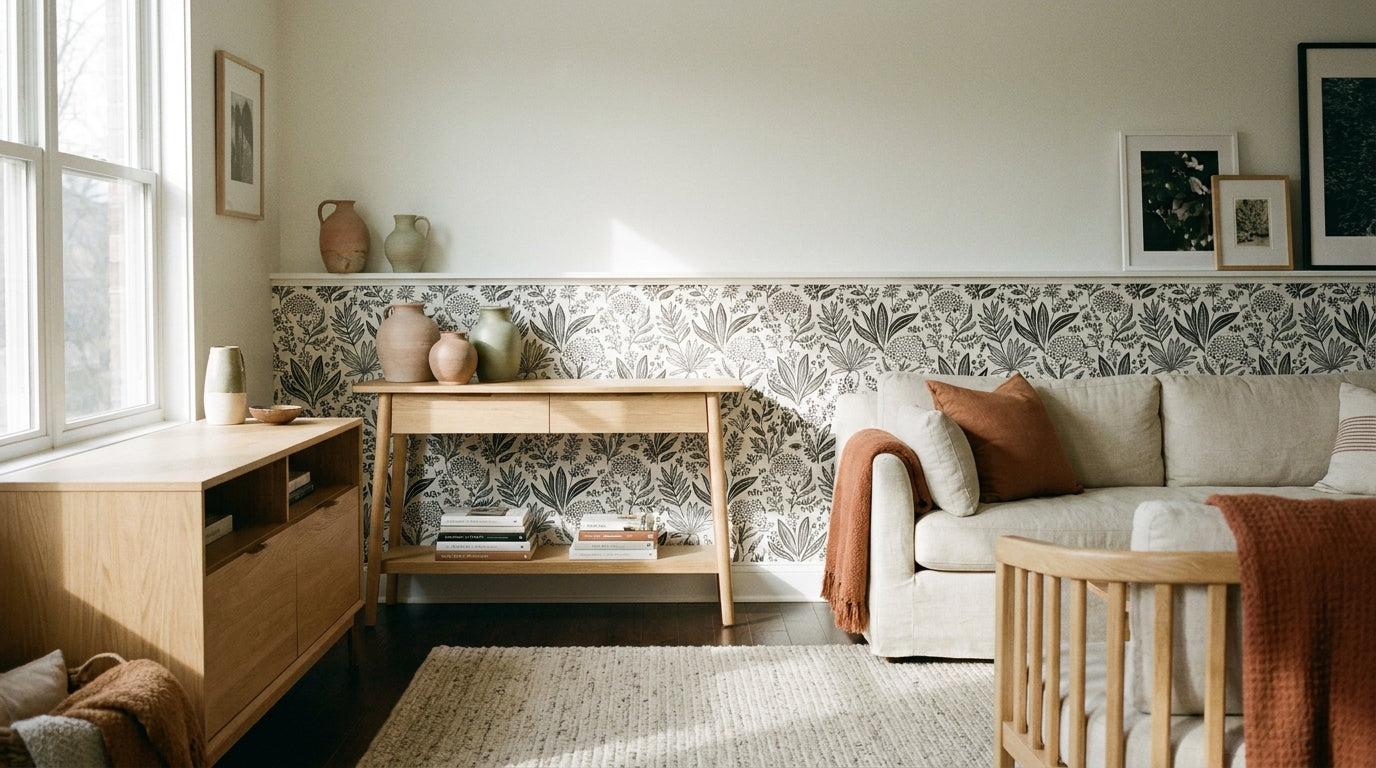 Monochrome Elegance: Black and White Wallcovering Collection