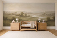 Olive Hills Landscape Mural in a nursery