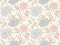 Blue And Pink Peony Floral Mural