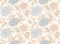 Blue And Pink Peony Floral Mural design