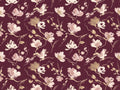 Burgundy Brushstroke Abstract Mural