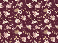 Burgundy Brushstroke Abstract Mural design