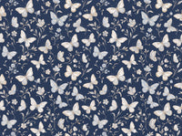 Navy Butterfly Mural design