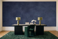 Navy Plaster Texture Mural in a home office