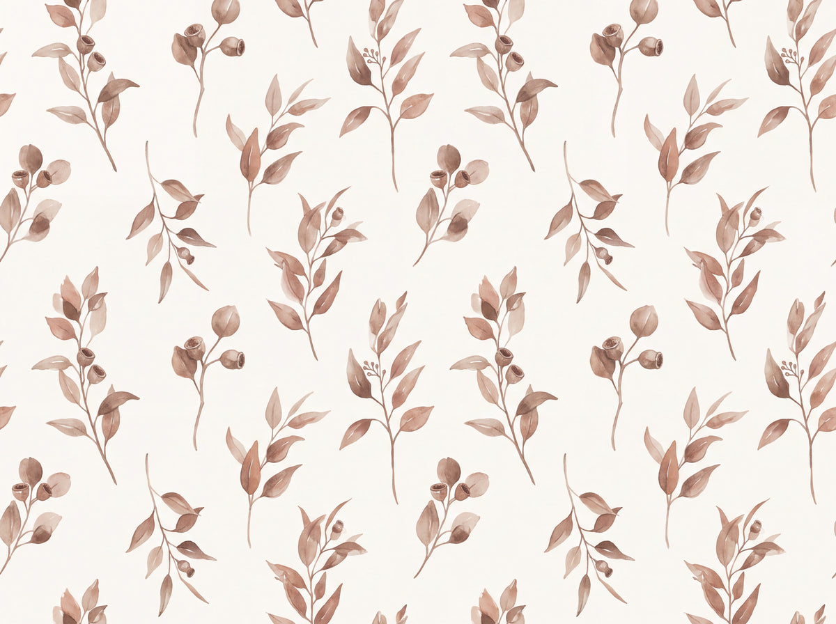 Clay Eucalyptus Botanical Mural design