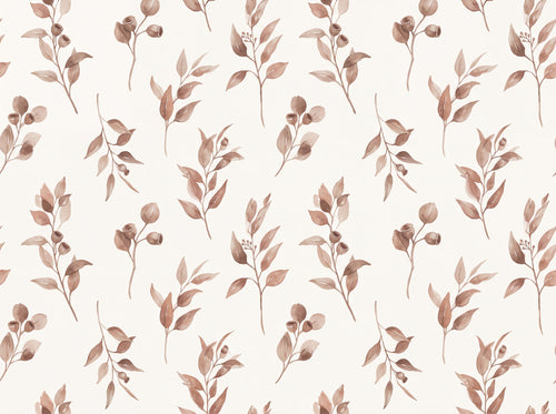 Clay Eucalyptus Botanical Mural sample on the real paper