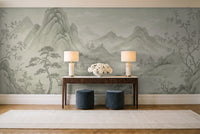 Sage Mountain Landscape Mural in an entryway