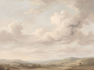Cream Clouds Landscape Mural sample
