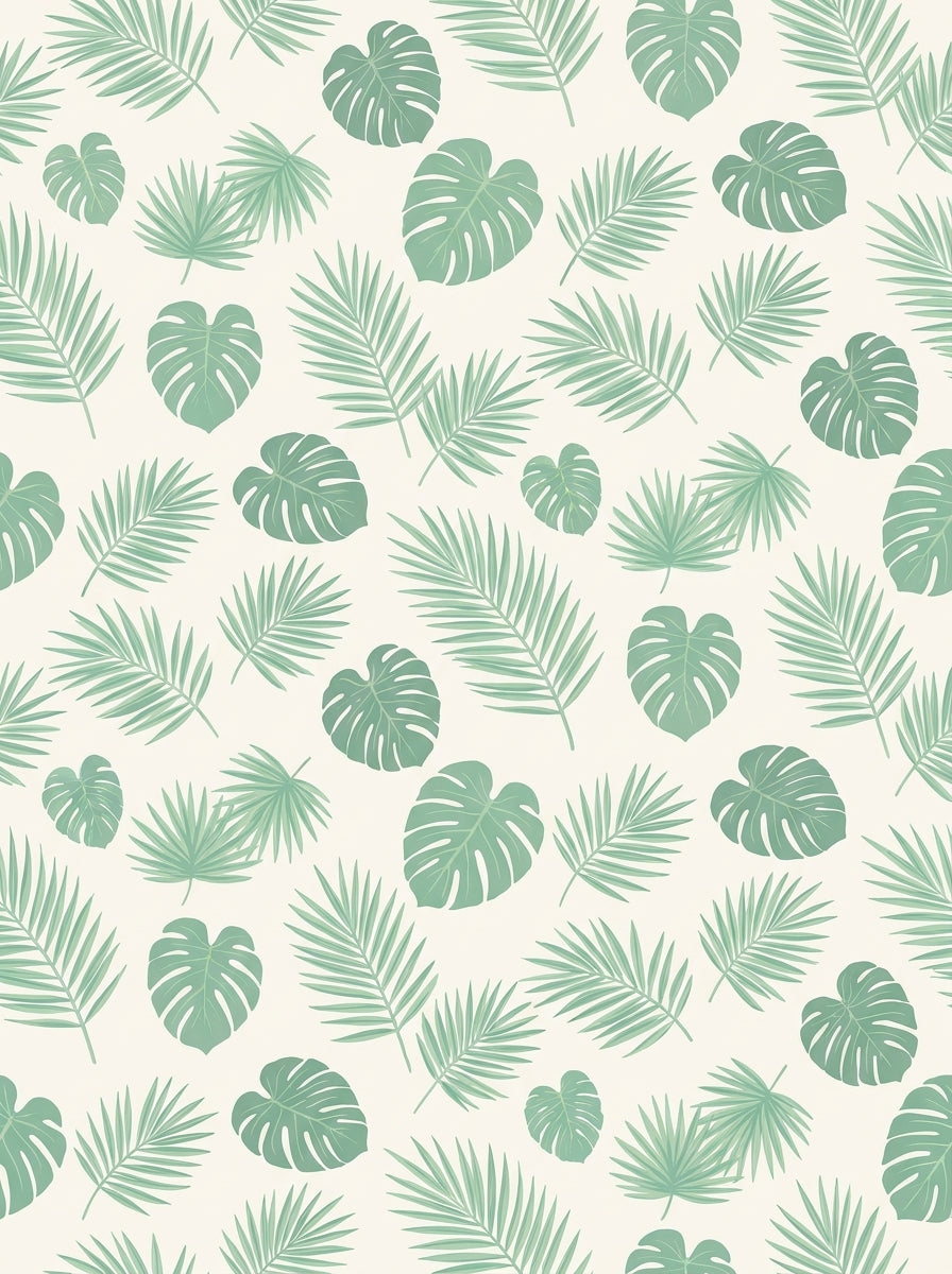 Green Palm Tropical Mural design