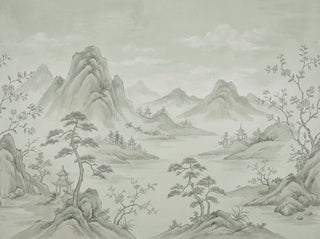 Sage Mountain Landscape Mural sample