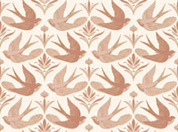 Blush Swallow Animal Mural design