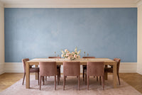 Light Blue Plaster Texture Mural in a dining room