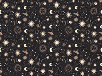 Charcoal Stars Celestial Mural design