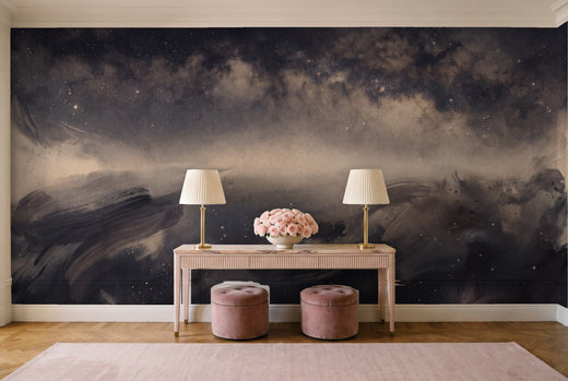 Black Galaxy Celestial Mural