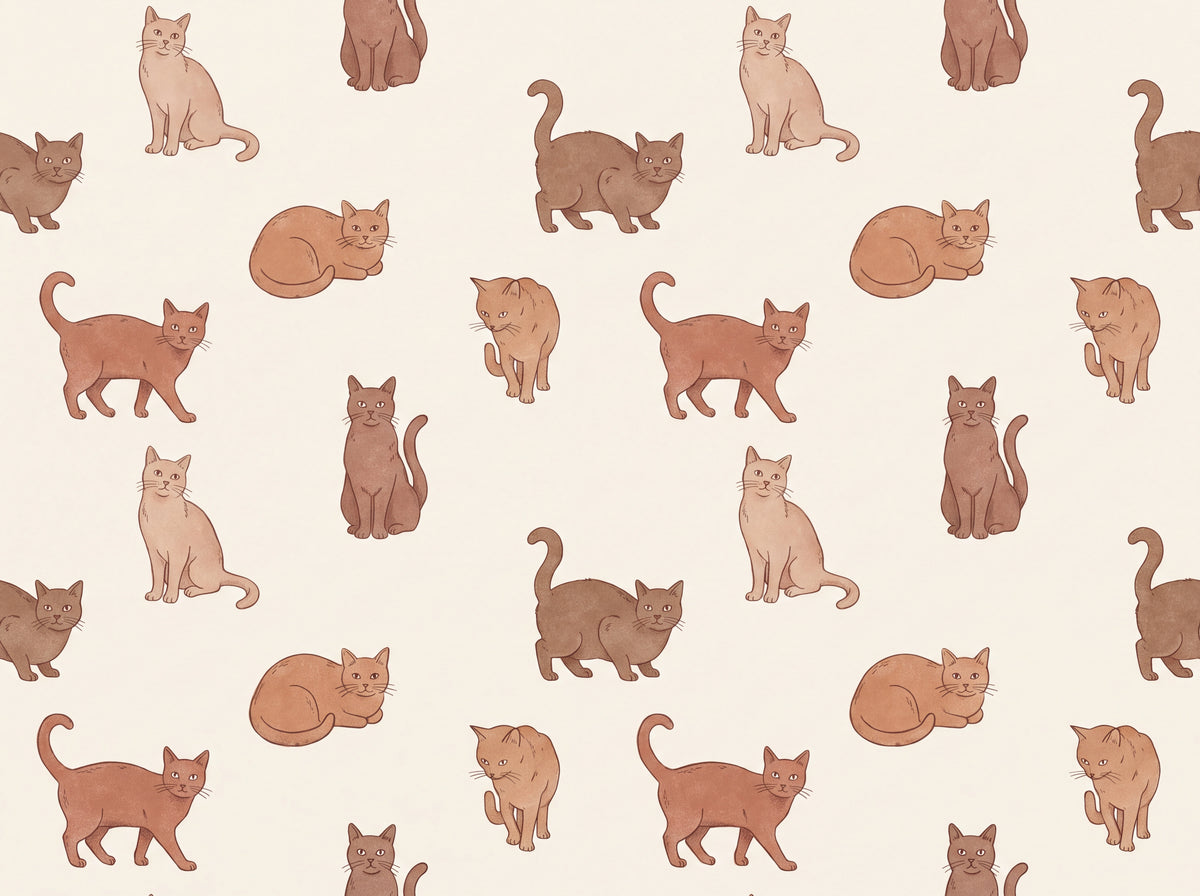 Clay Cat Animal Mural design