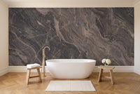 Charcoal Marble Mural in a bathroom