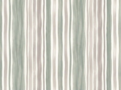 Sage Stripe Mural sample on the real paper