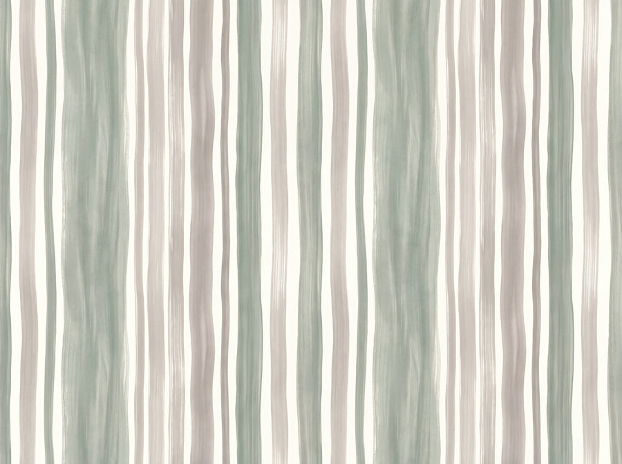 Sage Stripe Mural