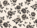 Black And White Rose Floral Mural