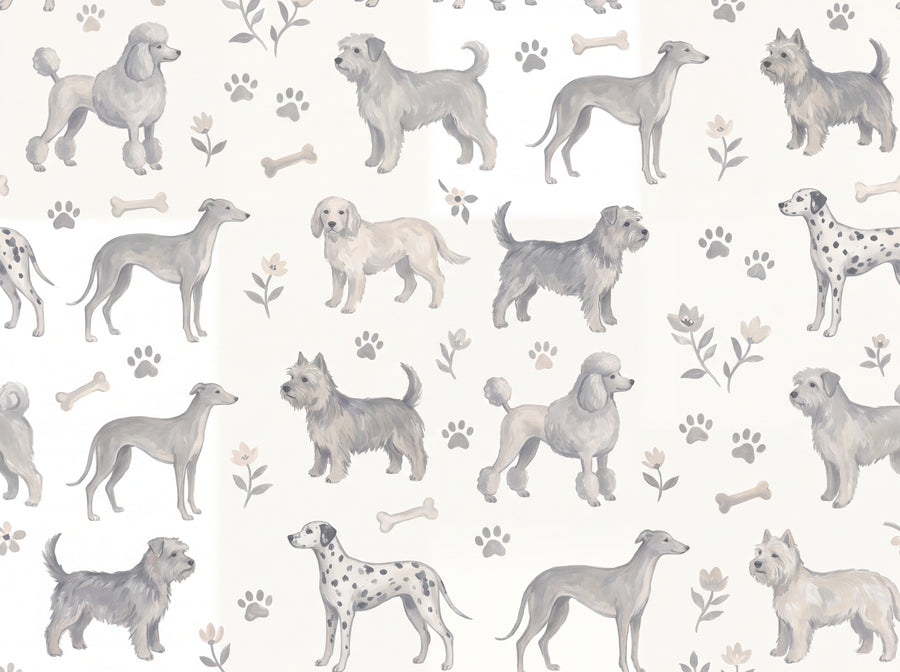 Basset, Stone, preview of the area printed on your wall