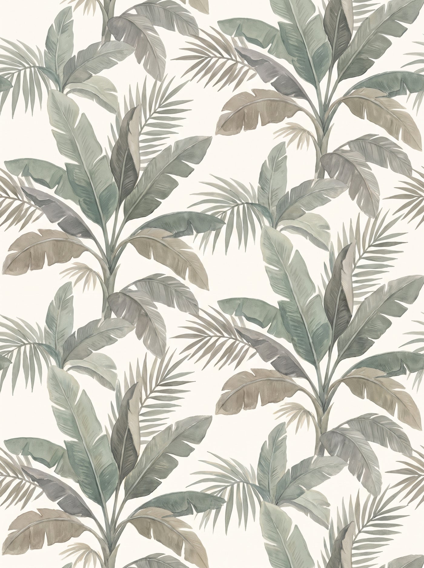 Sage Banana-leaf Tropical Mural design