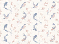 Blue And Pink Fish Animal Mural design