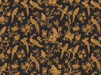 Black And Gold Parrot Animal Mural design