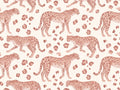 Blush Cheetah Animal Mural