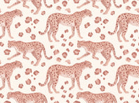 Blush Cheetah Animal Mural design