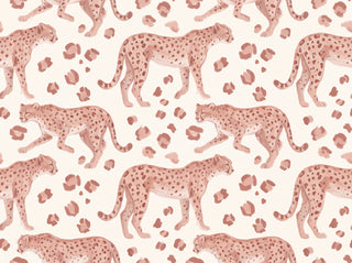 Blush Cheetah Animal Mural sample
