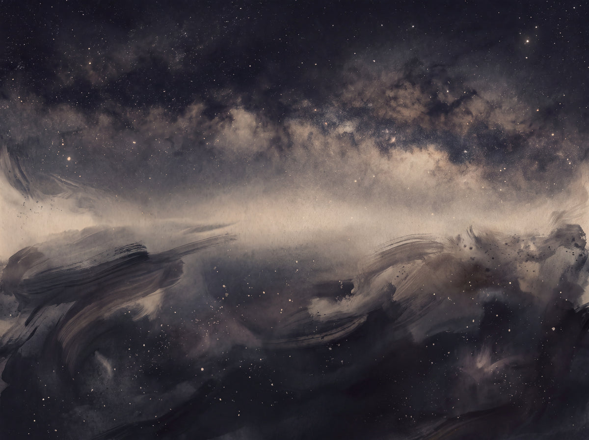 Black Galaxy Celestial Mural design