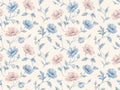 Blue And Pink Poppy Floral Mural