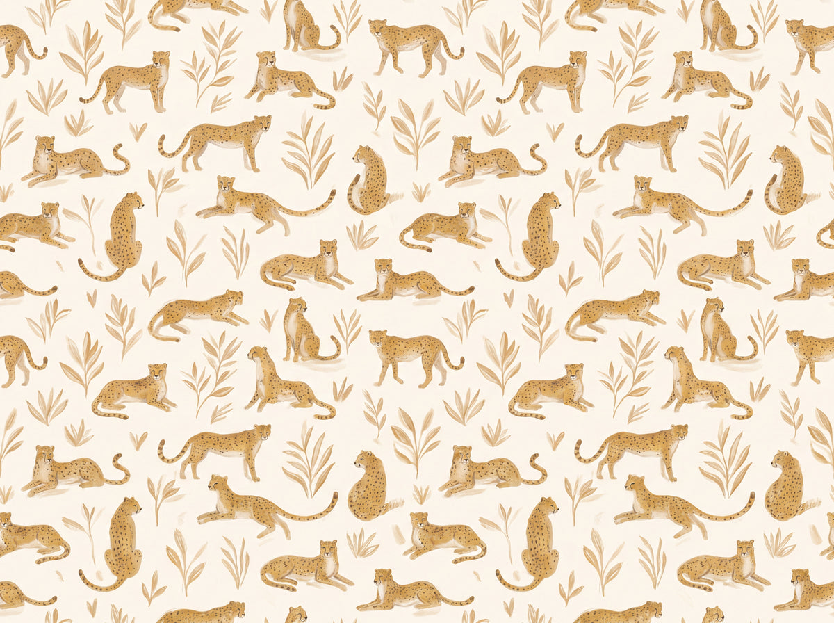 Ochre Cheetah Animal Mural design
