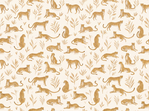 Ochre Cheetah Animal Mural sample on the real paper