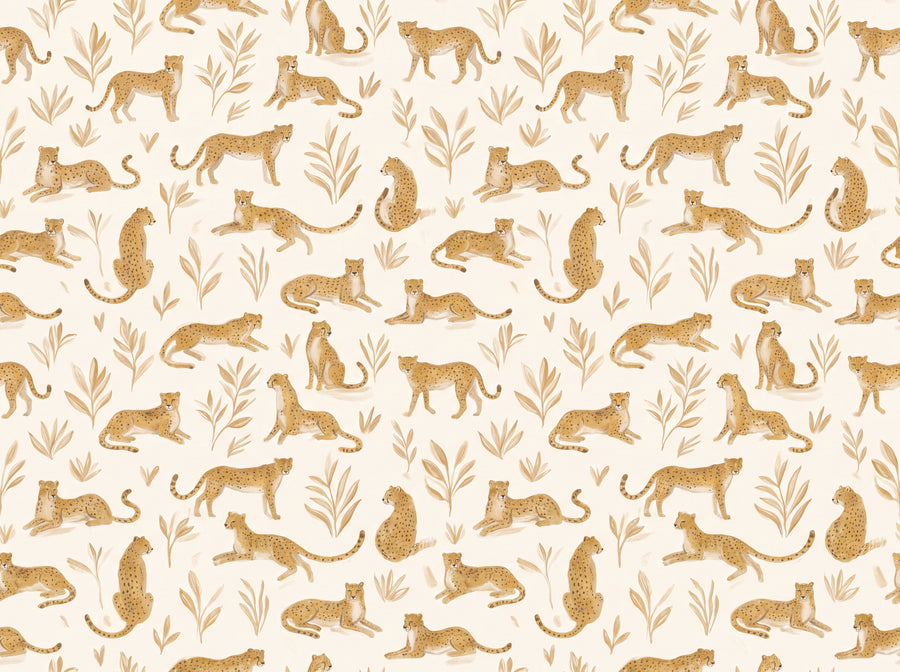 Ochre Cheetah Animal Mural