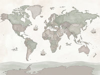Sage World Map Map Mural design