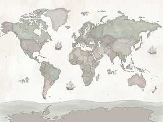 Sage World Map Map Mural sample