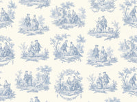 Light Blue Toile Mural design