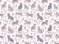 Lilac Cat Animal Mural