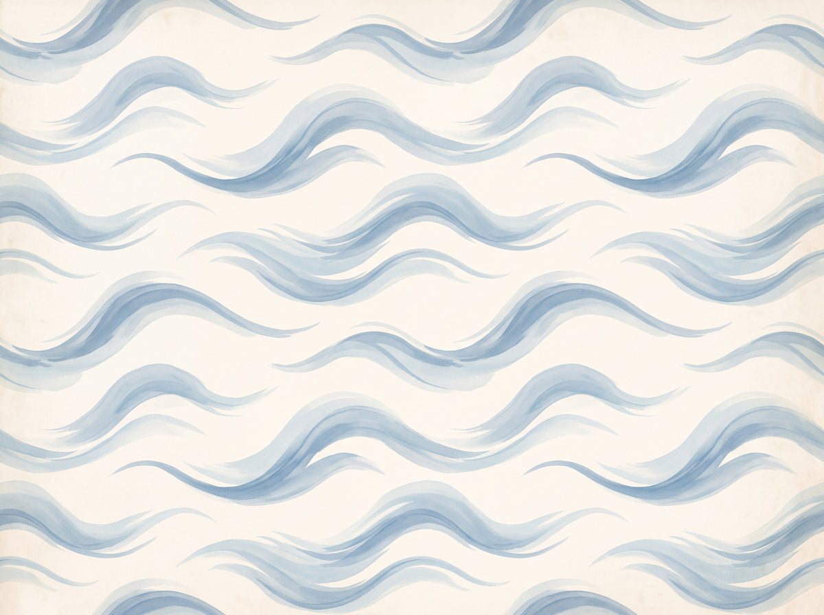 Light Blue Wave Abstract Mural design