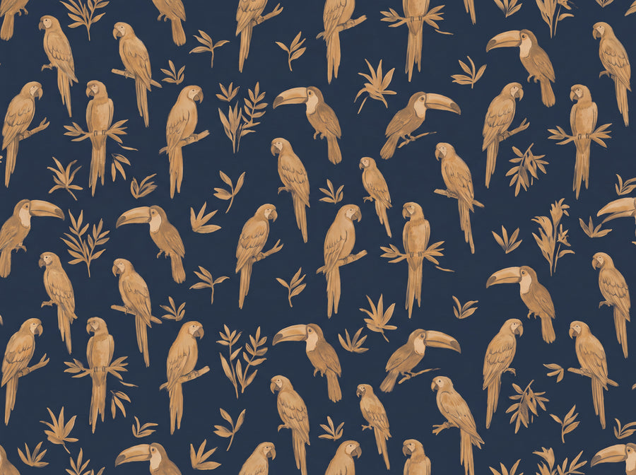 Blue And Gold Parrot Animal Mural